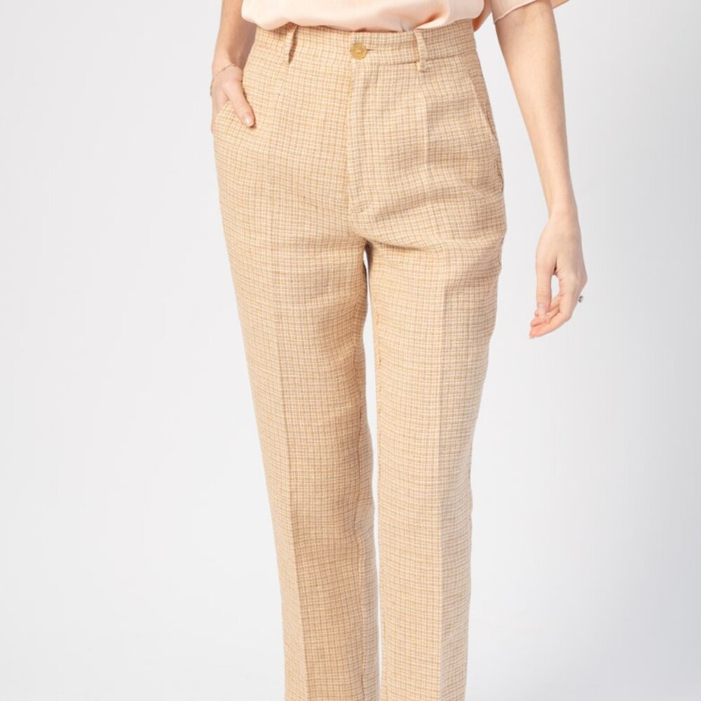 FORTE FORTE Vichy Handcrafted Pant in Rosa